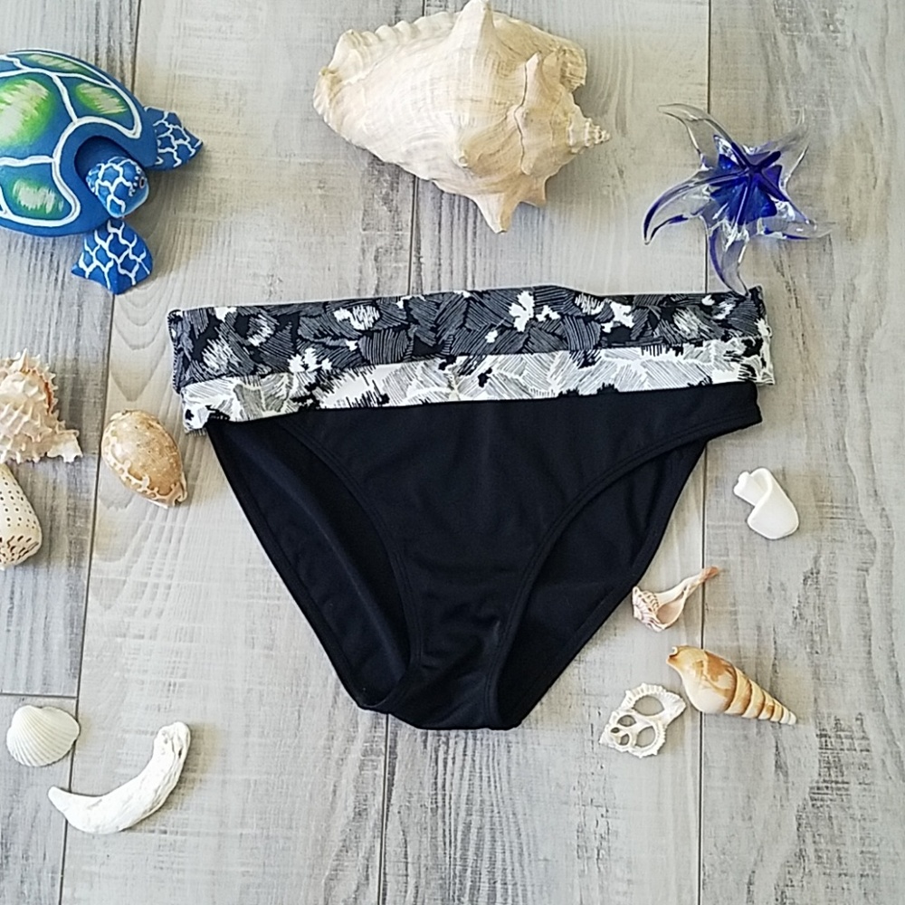 PANACHE SWIM BOTTOM BLK/WHITE 10